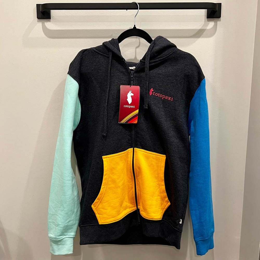 NWT Cotopaxi Men’s Full-Zip Hoodie in Graphite & Mango